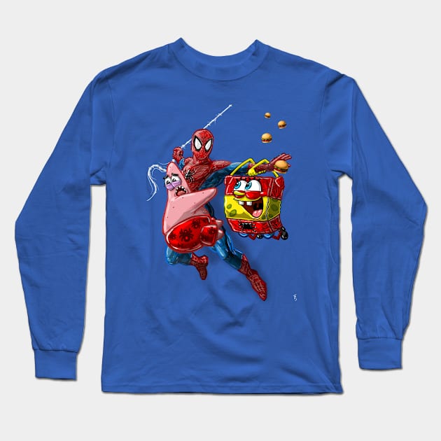 Sponge Spider Long Sleeve T-Shirt by tduffyworld